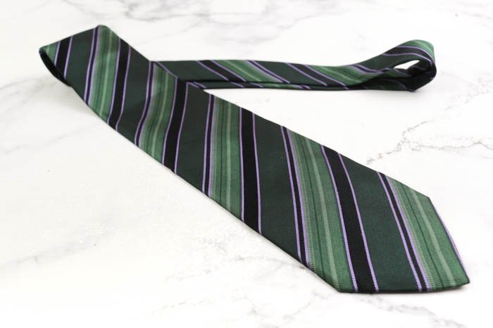  Marie Claire бренд галстук полоса рисунок шелк сделано в Японии мужской зеленый marie claire