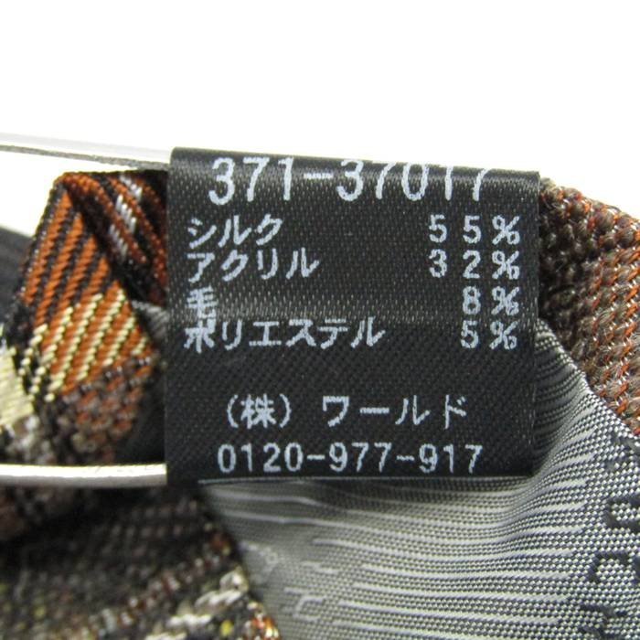 タケオキクチ ブランド ネクタイ シルク ウール チェック柄 格子柄 メンズ ブラック TAKEO KIKUCHIの画像5