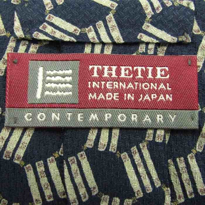 ザタイ ブランド ネクタイ 格子柄 パネル柄 シルク 日本製 メンズ ネイビー THE TIE_画像4