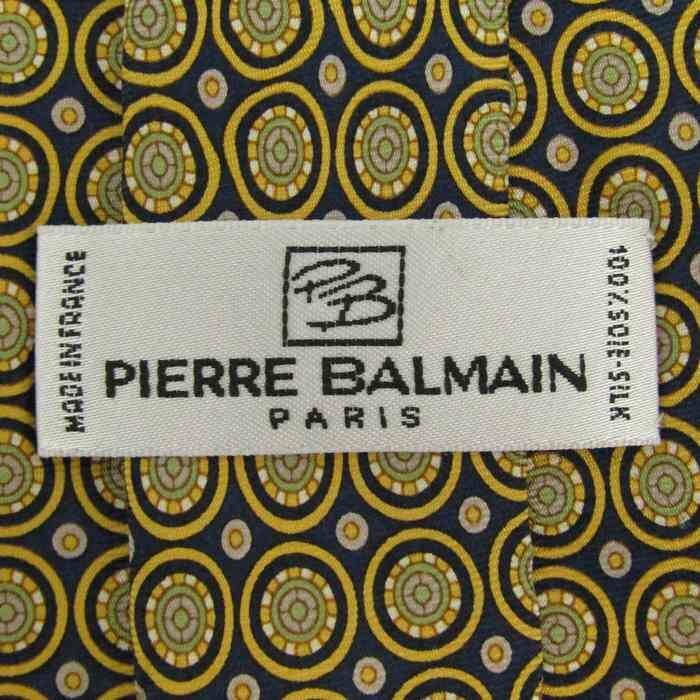 ピエールバルマン ブランド ネクタイ ドット シルク フランス製 メンズ ネイビー PIERRE BALMAIN_画像4