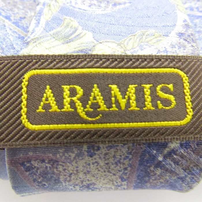 アラミス ブランド ネクタイ 総柄 ペイズリー シルク メンズ ネイビー ARAMIS_画像4