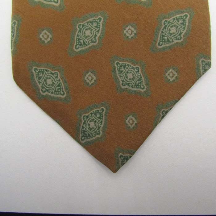  Renoma brand necktie fine pattern pattern geometrical pattern silk men's Brown renoma