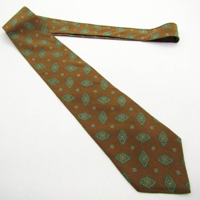  Renoma brand necktie fine pattern pattern geometrical pattern silk men's Brown renoma
