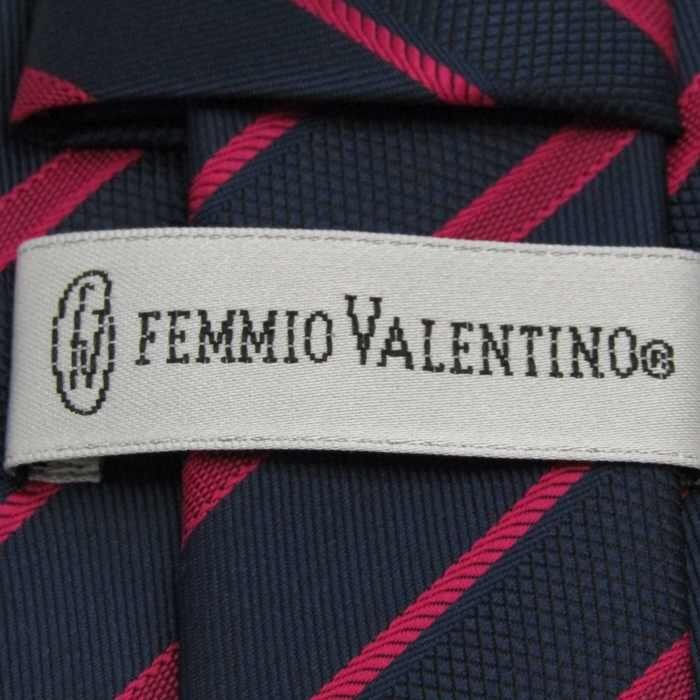 フェミオバレンチノ ブランド ネクタイ ストライプ柄 メンズ ネイビー femmio valentino_画像4