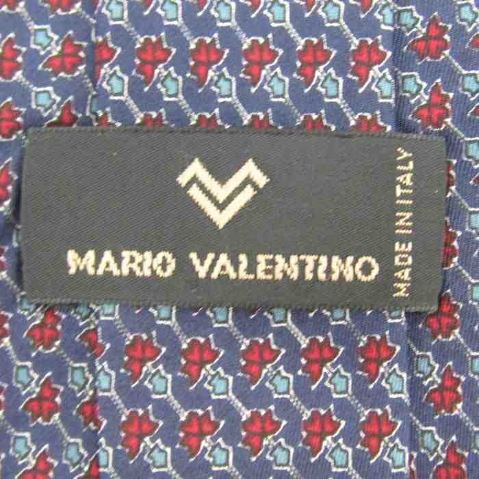 マリオヴァレンティノ ブランド ネクタイ シルク 小紋柄 花柄 メンズ ネイビー MARIO VALENTINO_画像4