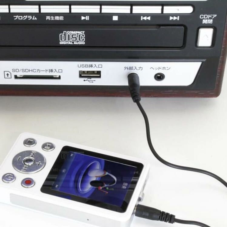 マルチオーディープレーヤー レコードプレーヤー CDラジカセ Bearmax クマザキエイム カセットテープ(録音/再生) ステレオスピーカー MA-90_画像6