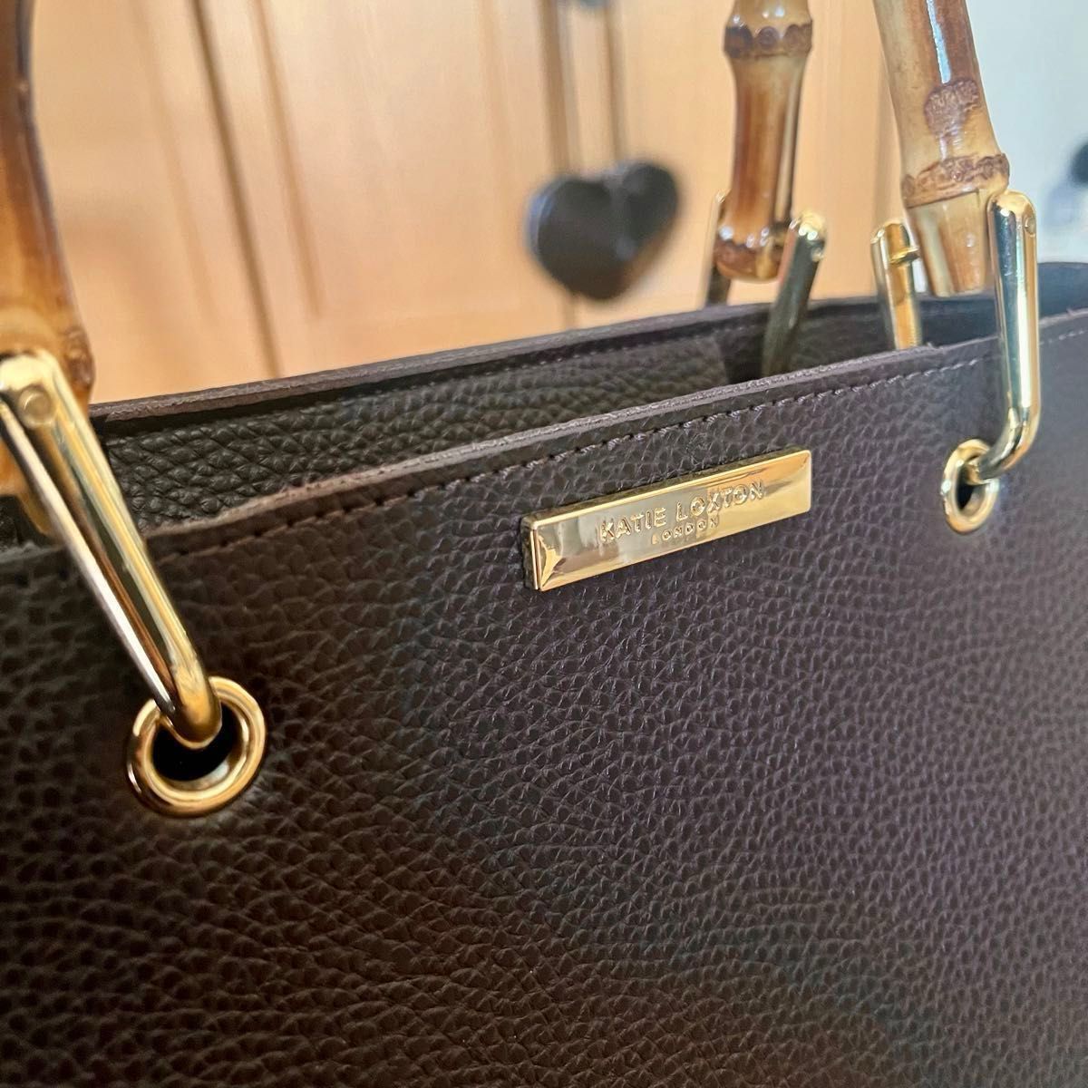 ★ドゥーズィエムクラス ケイティロクストン KATIE LOXTON  バンブーバッグ ハンドバッグ 茶色　ブラウン