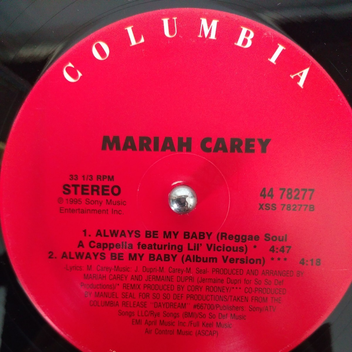 12inch US盤/MARIAH CAREY ALWAYS BE MY BABY_画像4