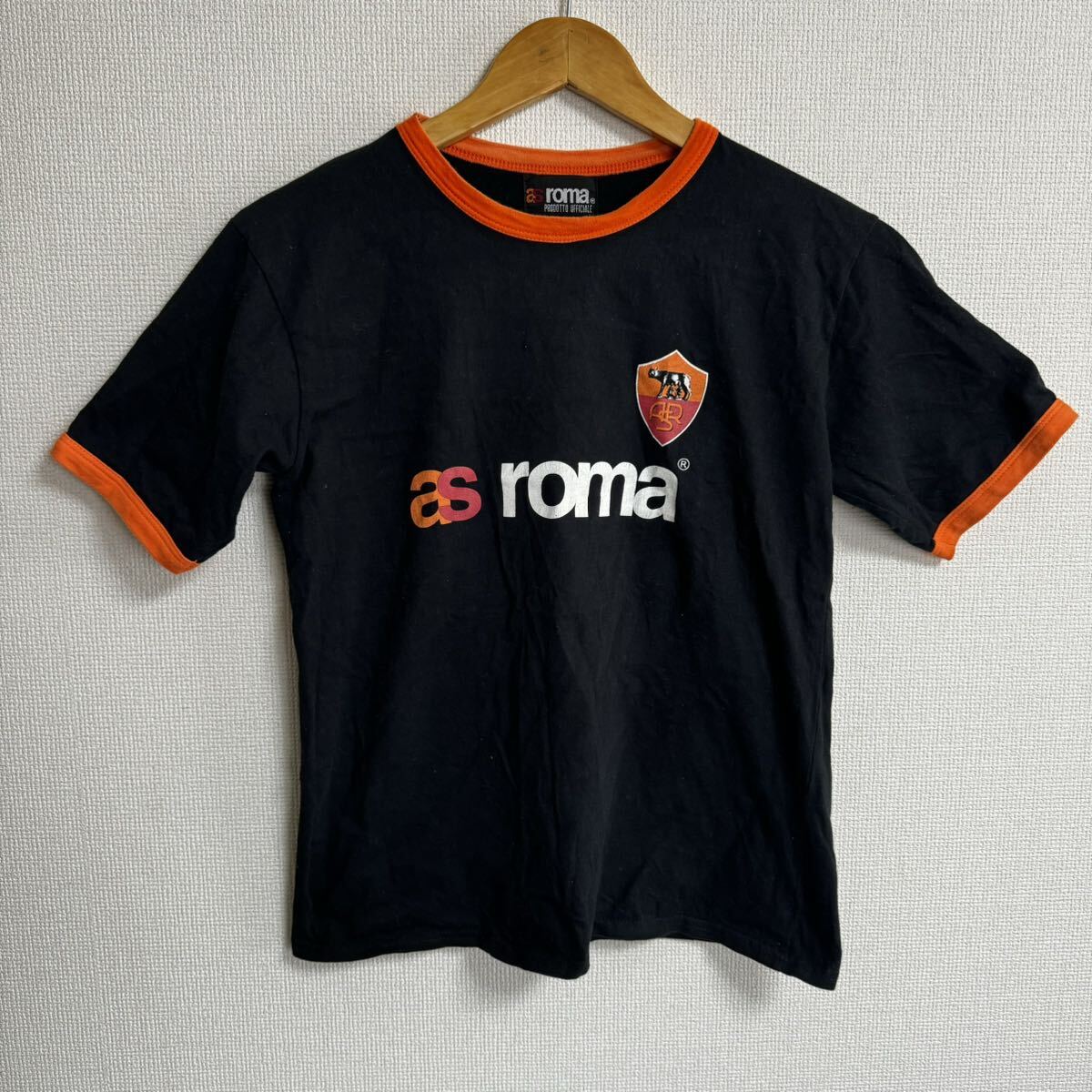 【古着】roma totti 10 トッティ　半袖Tシャツ　ブラック　セリエA レア　サッカー_画像2