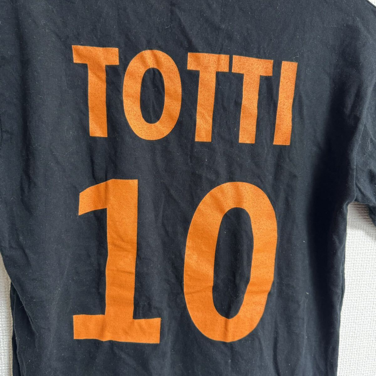 【古着】roma totti 10 トッティ　半袖Tシャツ　ブラック　セリエA レア　サッカー_画像8