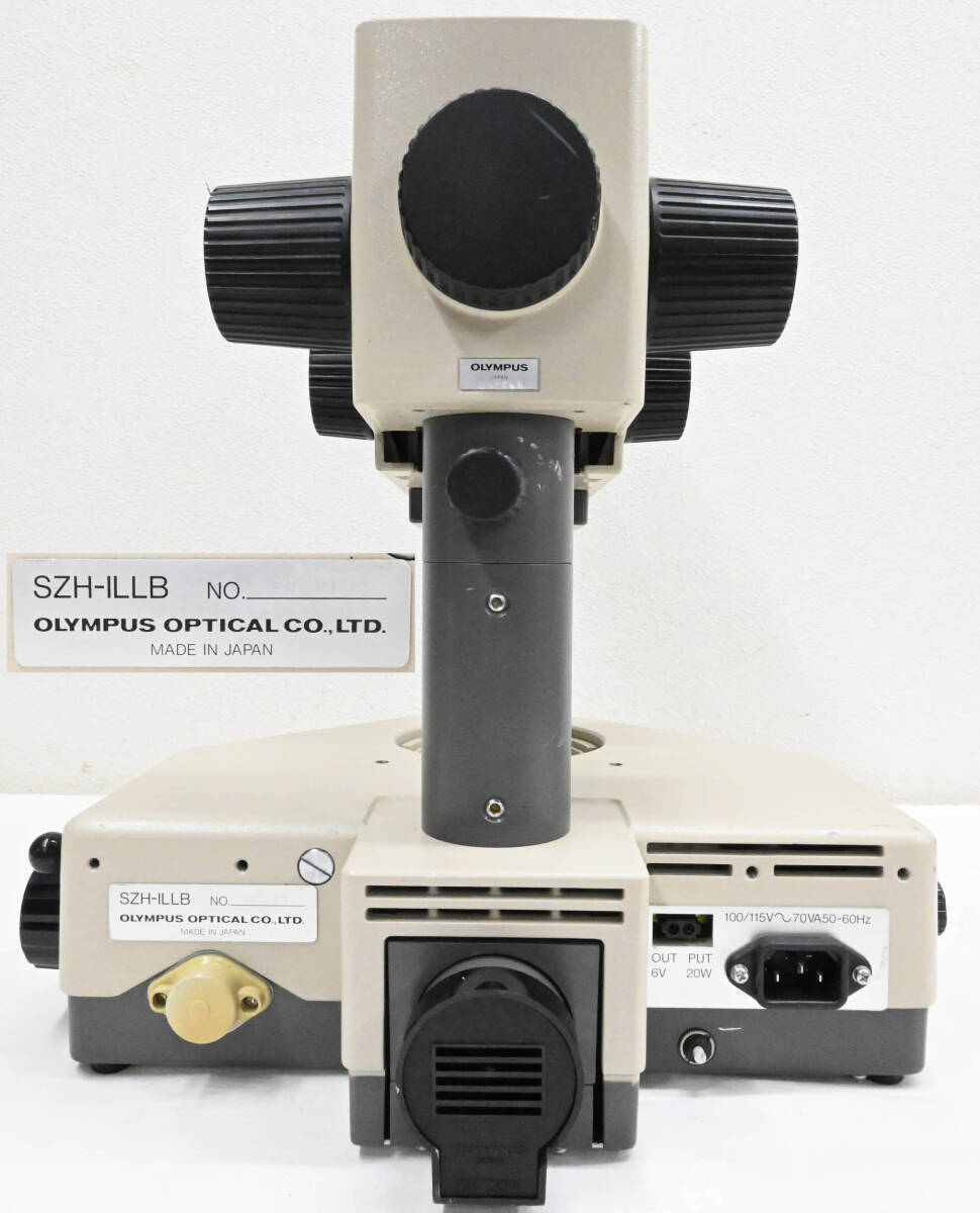 H666●日本製 OLYMPUS オリンパス 実体顕微鏡 SZH-ILLB 接眼レンズ GWH10X-D GWH10X-CD 対物レンズ DF PLAN 1X 双眼顕微鏡_画像3