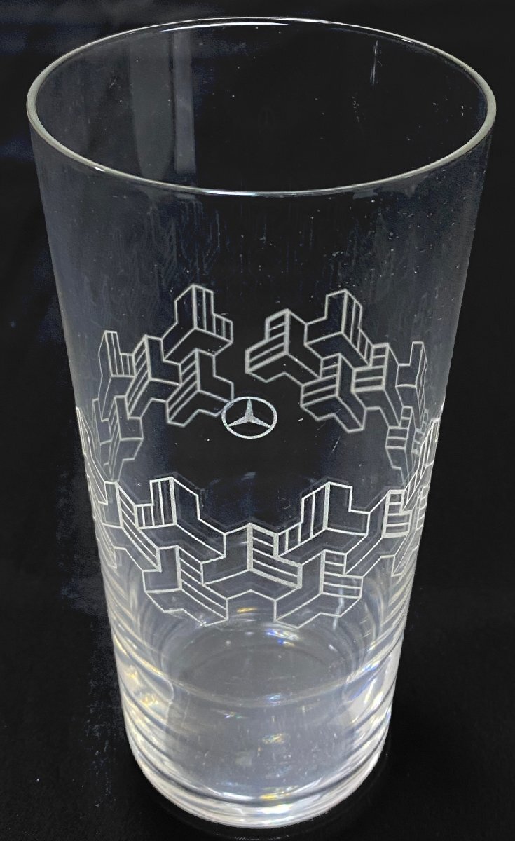 新品 未使用 非売品 日本製 メルセデスベンツ薄づくりグラス ペアグラス タンブラー ピルスナー ソーダライムガラス 420ml 柄 ロゴ 模様の画像2