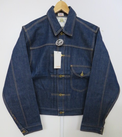 ☆未使用 タグ付き リジッド Lee ARCHIVES 101J 1st COWBOY シンチバック JACKET 1015 カウボーイジャケット デニムジャケット 白タグ 38☆の画像1