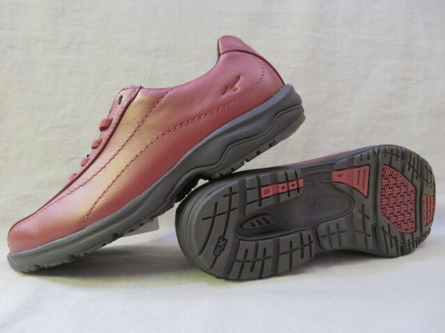 * unused tag attaching regular price 17600 jpy original leather MIZUNO Mizuno walking shoes comfort shoes 23.5cm 3E*