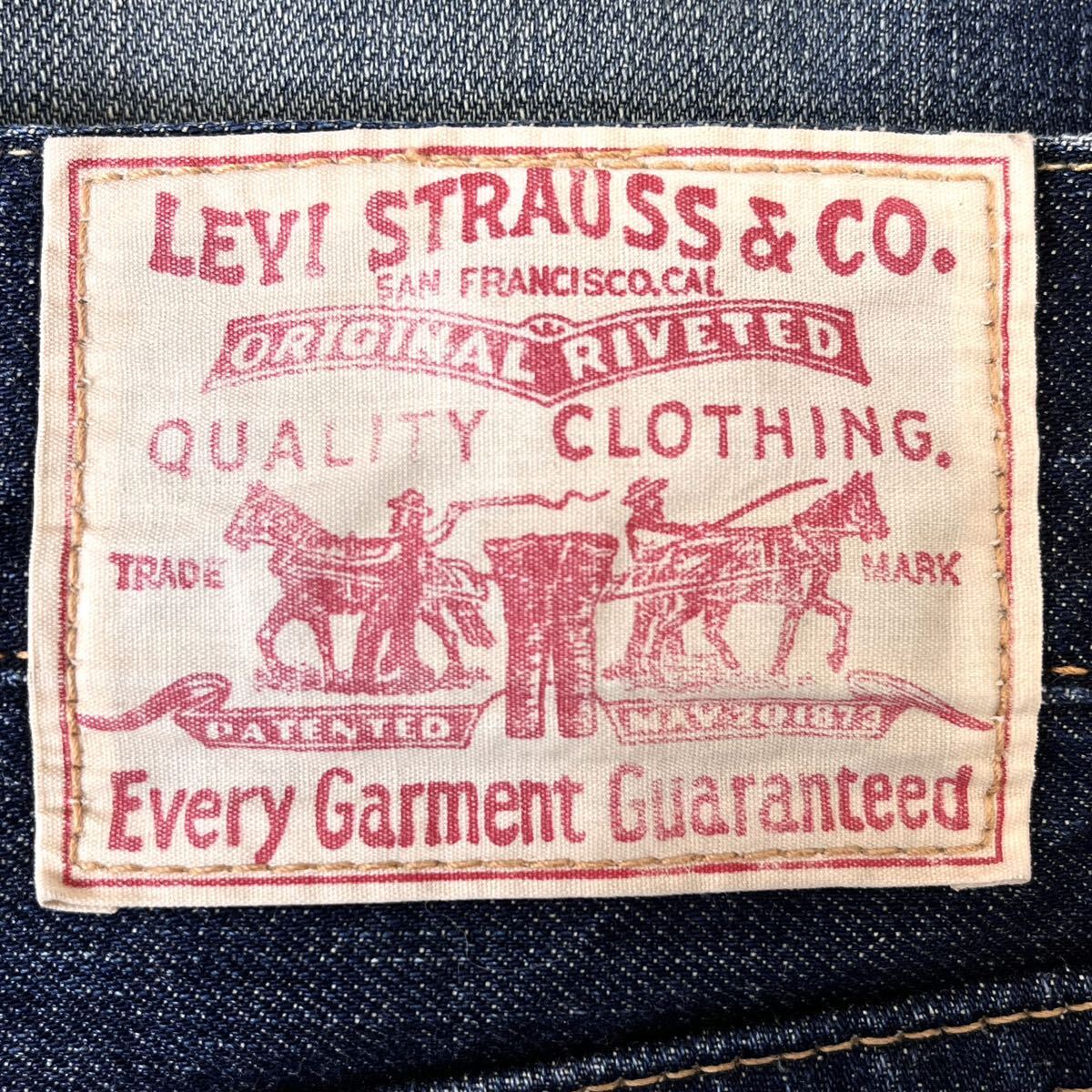 定番◎★Levi's リーバイス★デニム パンツ ジーンズ ジーパン ボトムス ストレート コットン ダメージ 加工 ブルー メンズ W26/DD7900_画像8