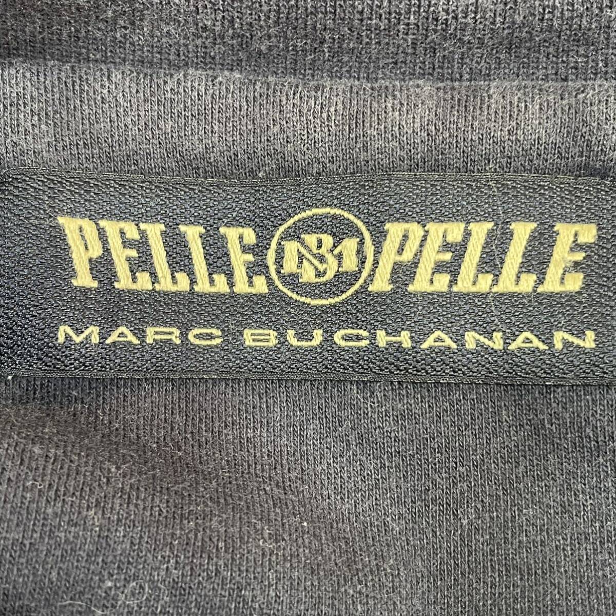 デザイン性◎★PELLE PFLLE ペレペレ★MARC BUCHANAN vintage ビンテージ スウェット トレーナー トップス 裏起毛 ネイビー/213_画像5