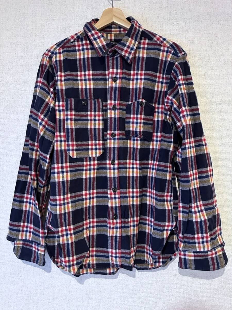 【美品・希少】engineered garments Work Shirt herringbone big plaid サイズM_画像1