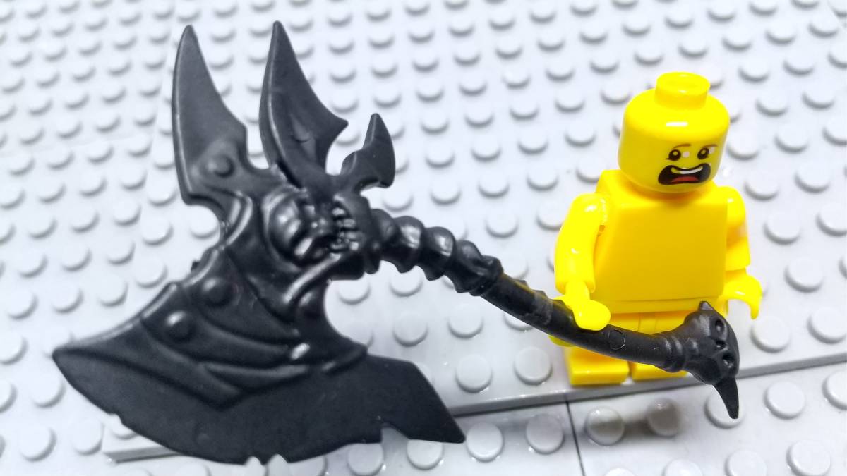 両手斧　LEGO互換　匿名配送　レゴ武器　スラーンド　ドーザーアクス　モンハン　ギロチン　死神　大鎌　デーモンの大斧　こどもの日