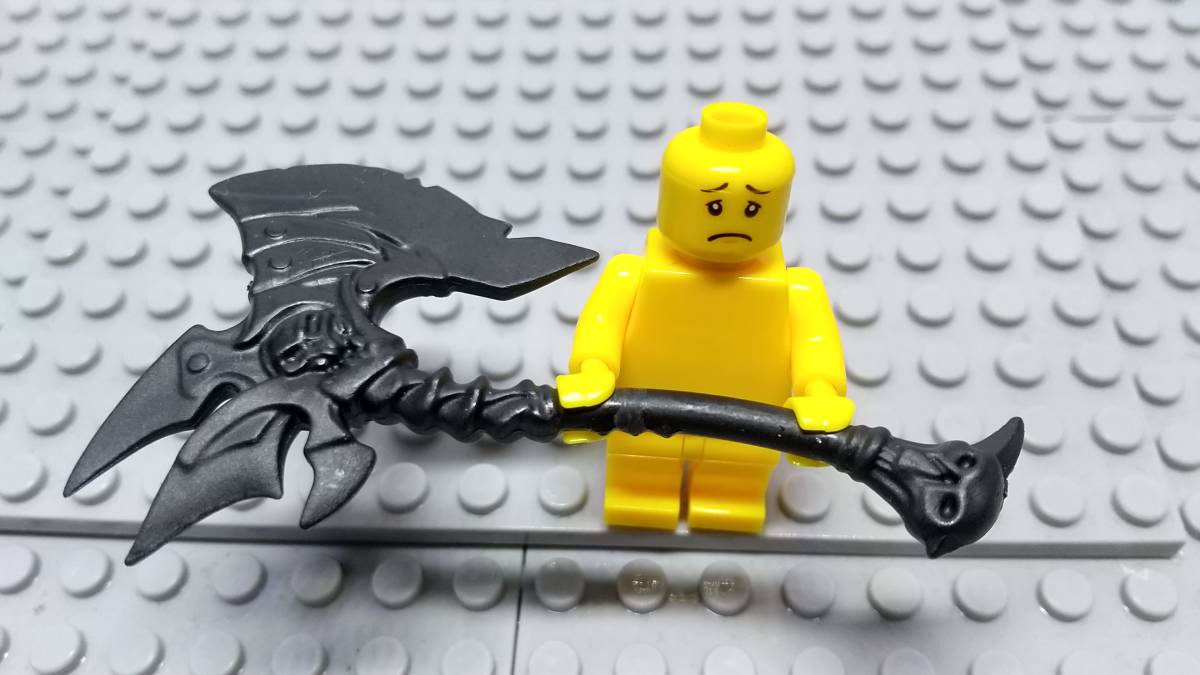 両手斧　LEGO互換　匿名配送　レゴ武器　スラーンド　ドーザーアクス　モンハン　ギロチン　死神　大鎌　デーモンの大斧　こどもの日