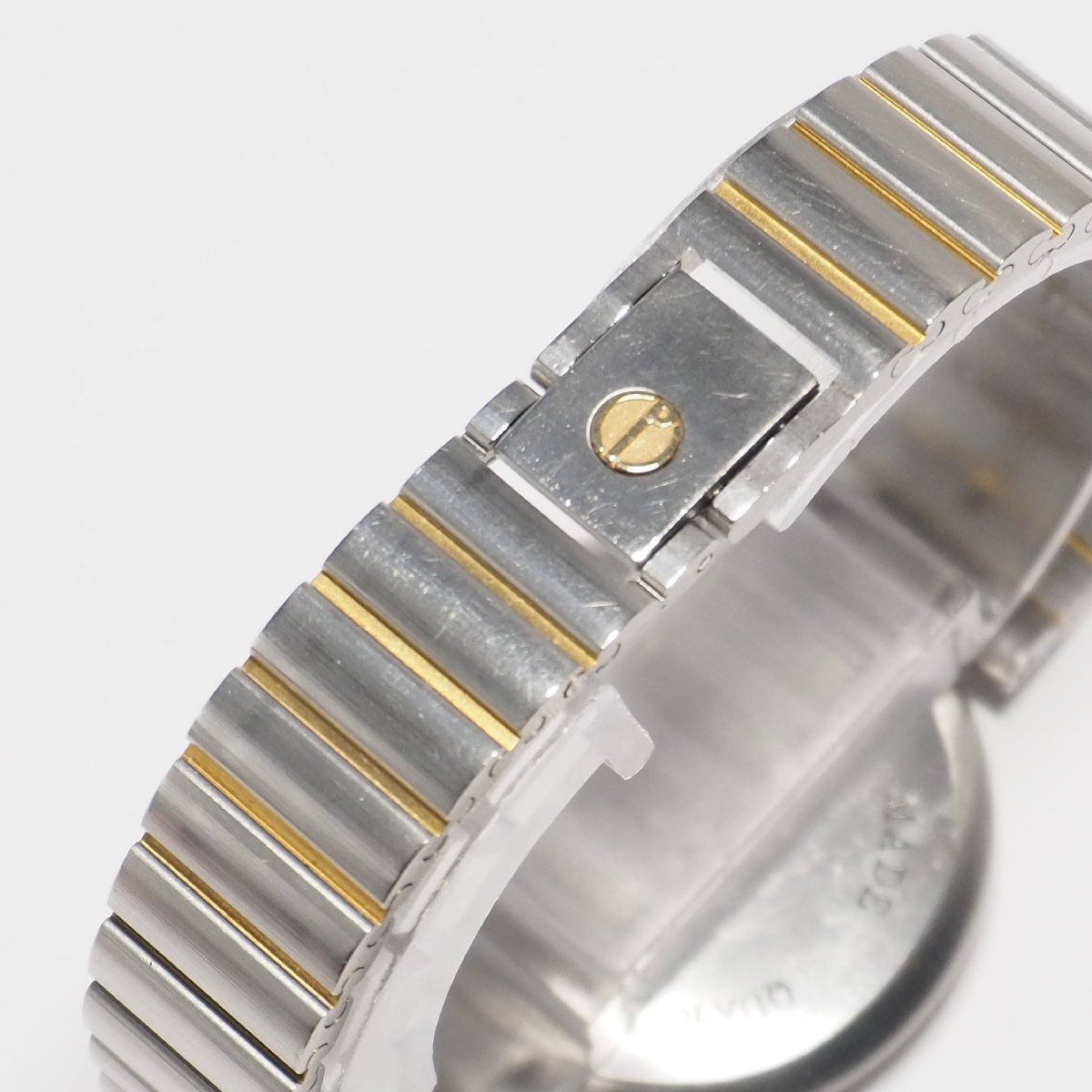 ダンヒル Dunhill 12Pダイヤ メンズ クォーツ腕時計 ゴールド+シルバーコンビ C371 中古_画像4