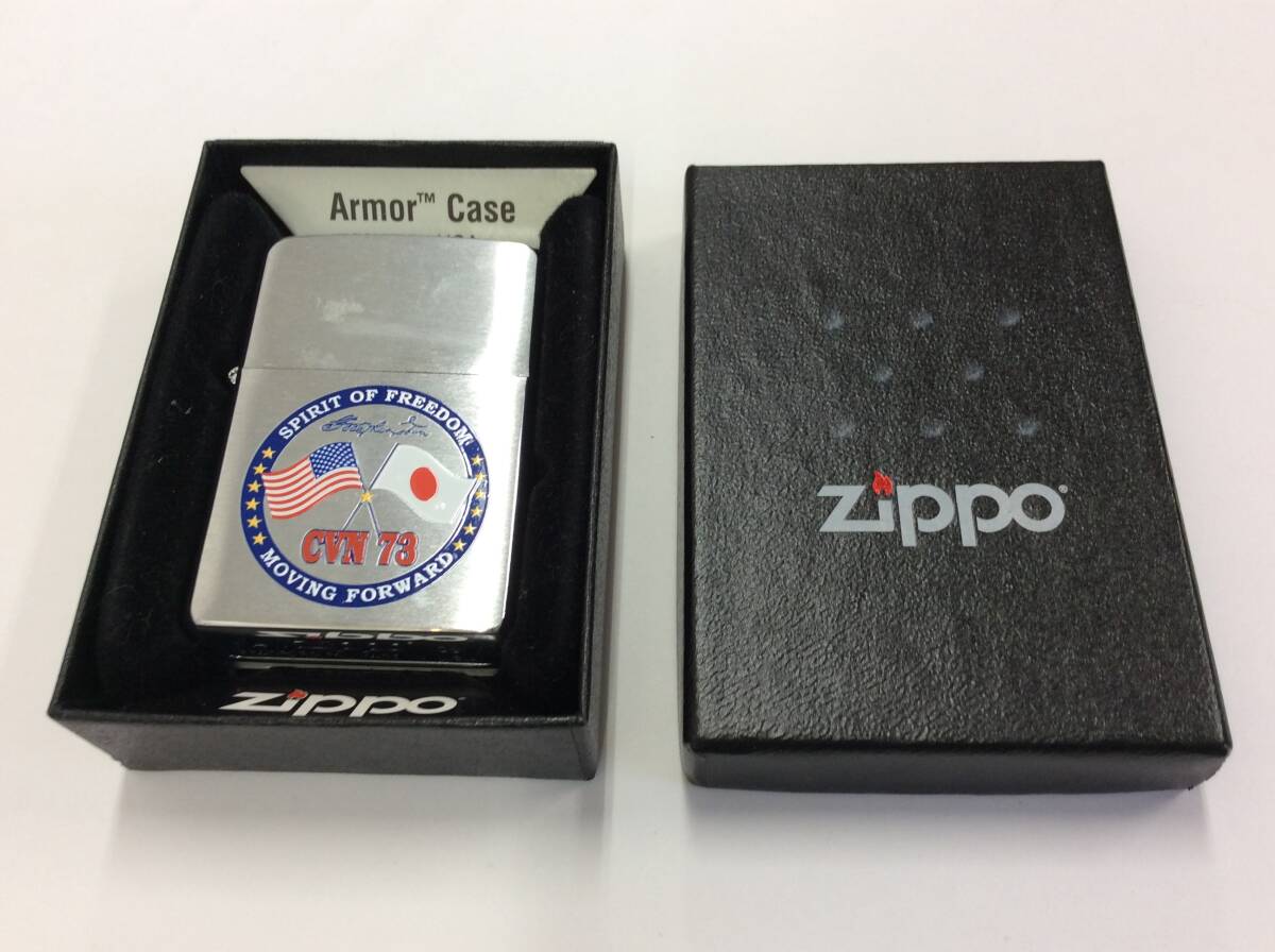 ■3829　ZIPPO ジッポー ライター ジョージワシントン 原子力航空母艦 アメリカ海軍 CVN73 ミリタリー コレクション 喫煙具 動作未確認_画像1