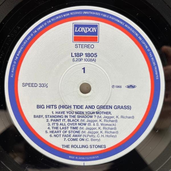 美品!! 国内【デビュー25周年記念特別企画】THE ROLLING STONES Big Hits (High Tide And Green Grass) ('88 London) 歌詞対訳・解説シート_画像4