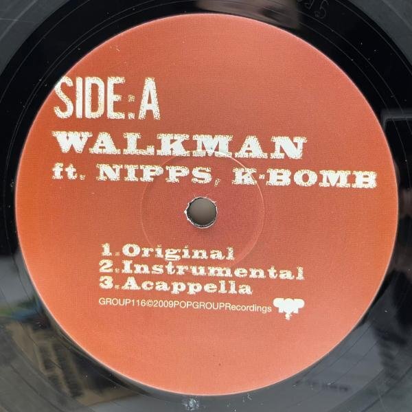 国内 12インチ DJ BAKU Walkman / Asian Seed ('09 Popgroup) 3rd.アルバム『THE 12JAPS』カット NIPPS, THINK TANK K-BOMB タッグの画像3