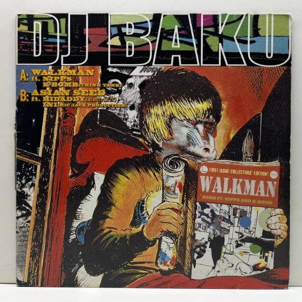 国内 12インチ DJ BAKU Walkman / Asian Seed ('09 Popgroup) 3rd.アルバム『THE 12JAPS』カット NIPPS, THINK TANK K-BOMB タッグの画像1