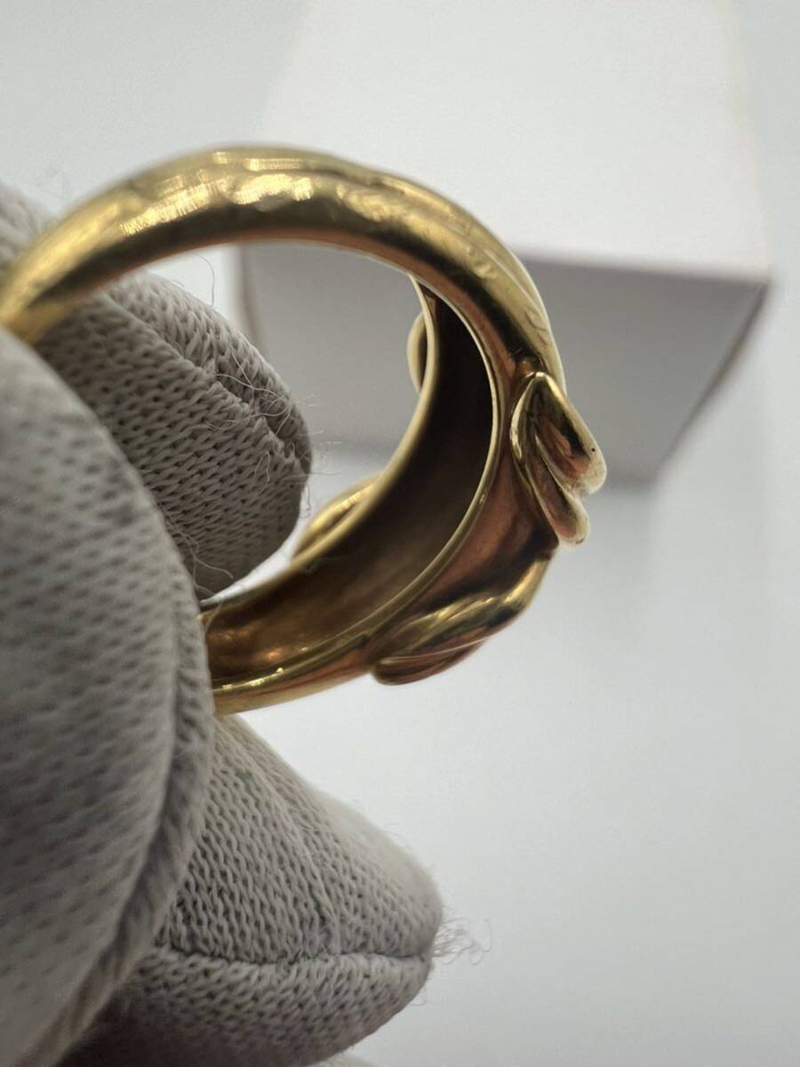 ○ TIFFANY ティファニー 指輪 リング ゴールド 18金 K18 シグネチャー 5.14gの画像4