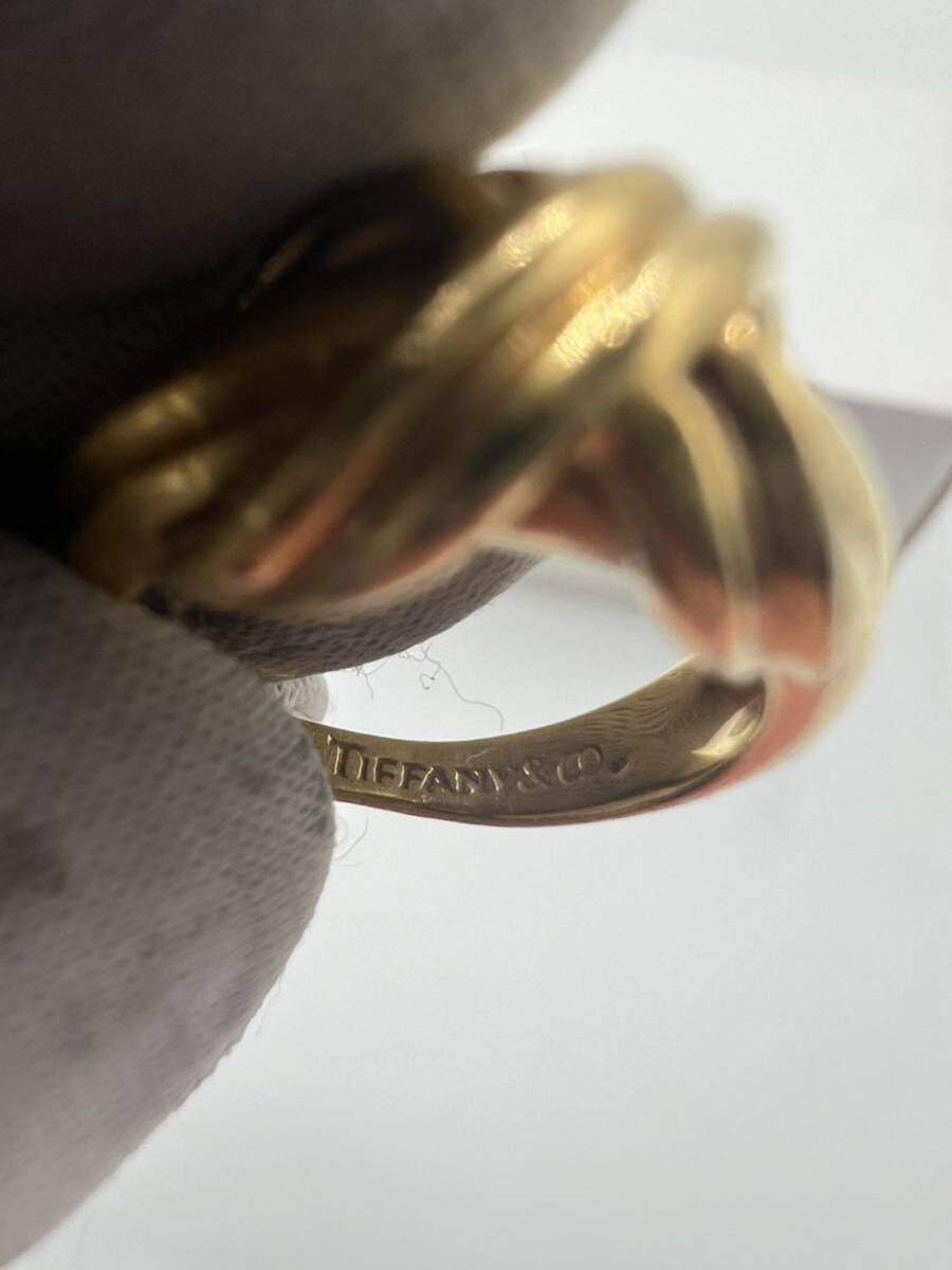 ○ TIFFANY ティファニー 指輪 リング ゴールド 18金 K18 シグネチャー 5.14gの画像6