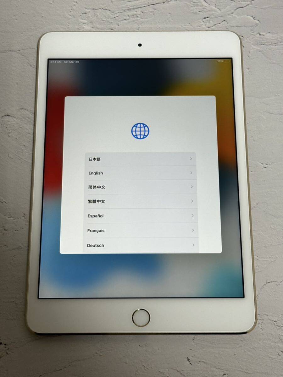 iPad mini 4世代 128GB Wi-Fiモデル ゴールド sku03_画像1