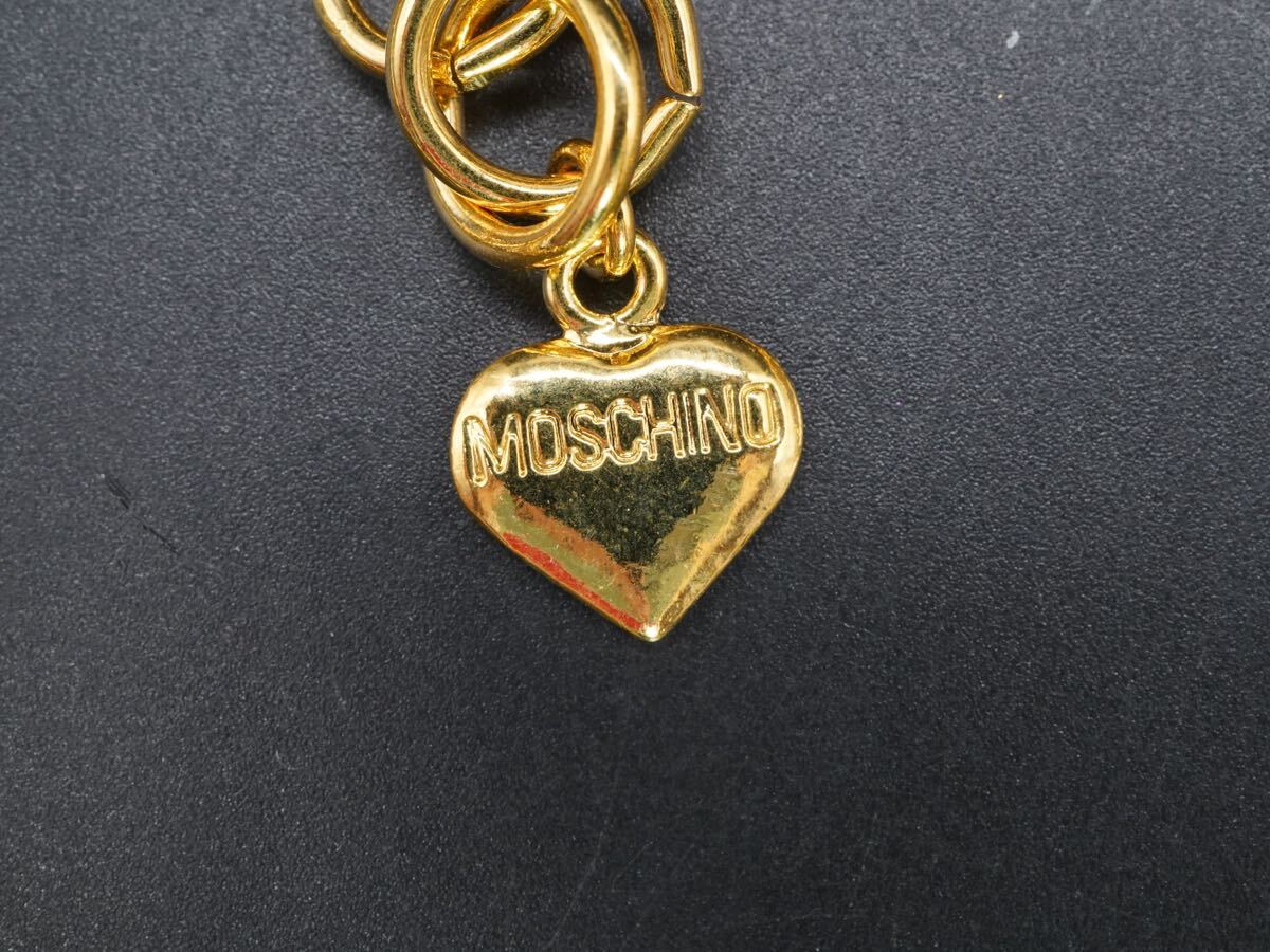 【666】MOSCHINO モスキーノ ネックレス ゴールドカラー 長さ約40cm +5cm TIA_画像3