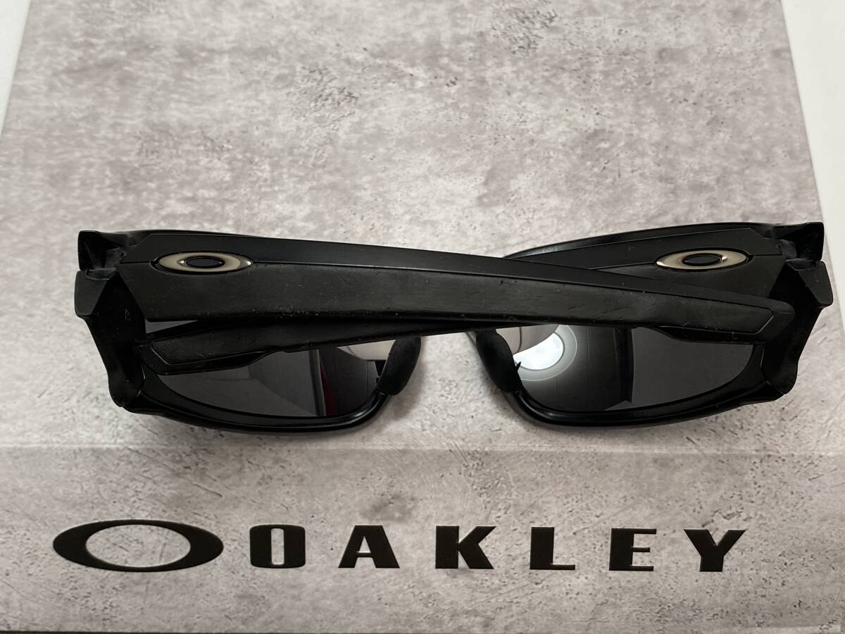 偏光★OAKLEYオークリー STRAIGHTLINK ストレートリンク MatteBlack黒マットブラック/POLARIZEDミラーレンズ USA製サングラス アジアンFIT_画像9