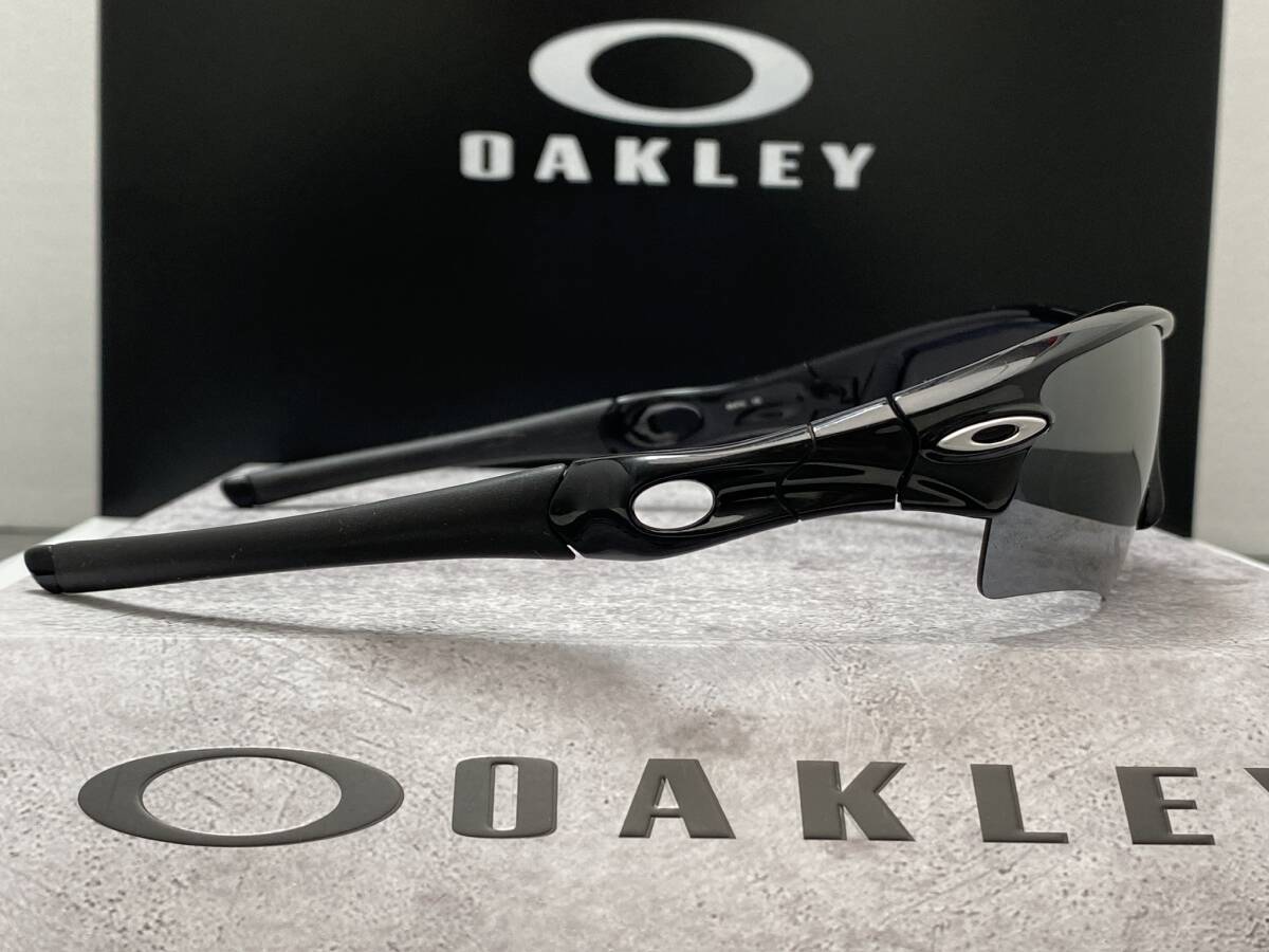 偏光★OAKLEYオークリーRADAR PATHレーダーパス 黒ブラック×シルバーロゴ/GOLD POLARIZEDゴールドミラー USA製 METAL調サングラス 90S Y2K_画像8