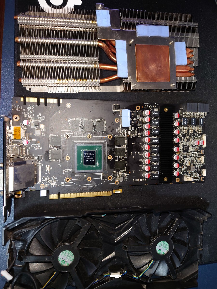 GeForce GTX1070ti ZOTAC 分解清掃グリス塗り直し済み 起動確認済み グラフィックカードの画像4
