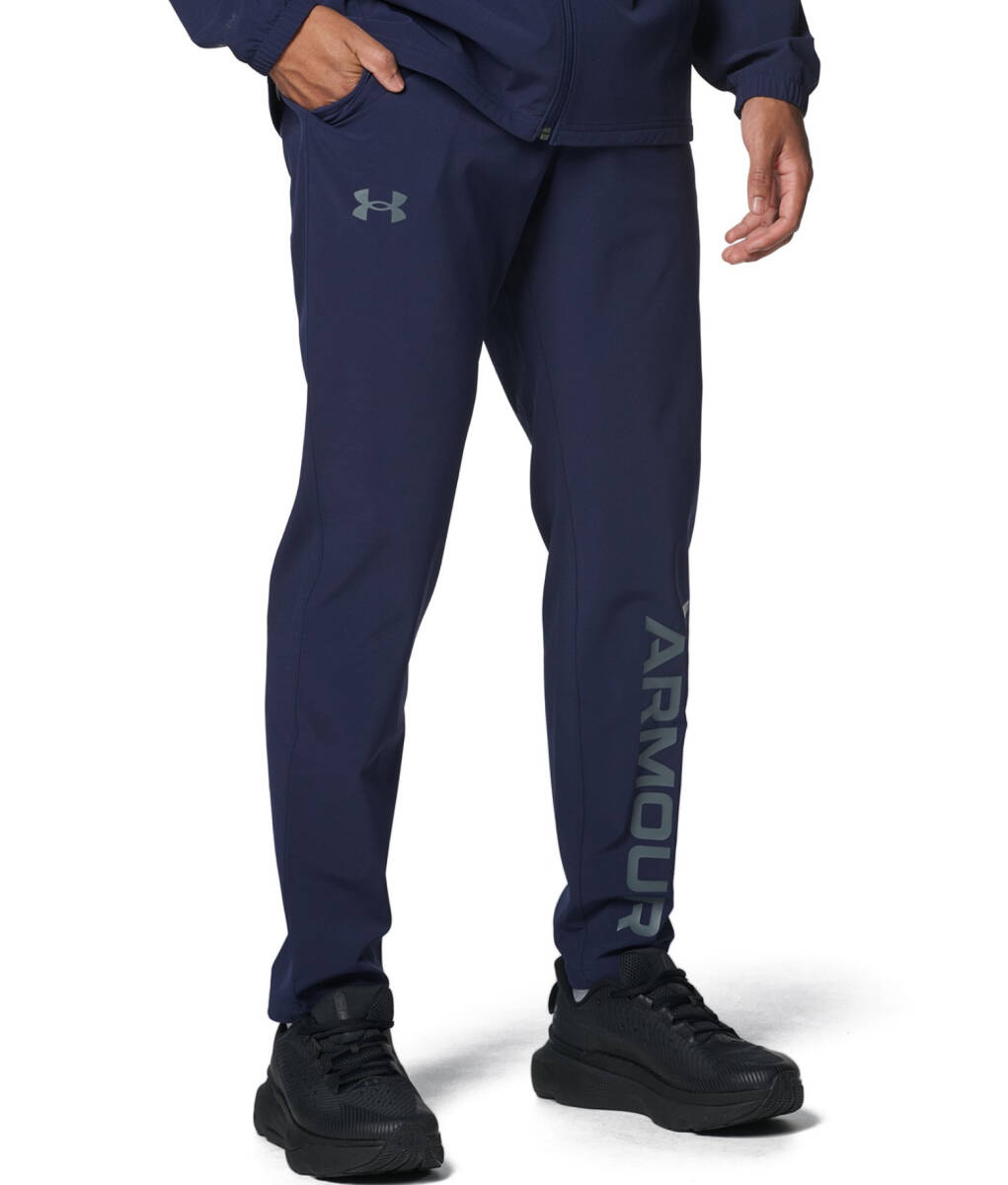 UNDER ARMOUR■アンダーアーマー〔XL〕UAストーム ウィンドジャケット パンツ 上下セット 軽量・撥水 ネイビー 紺色 24'春モデル 正規品の画像7