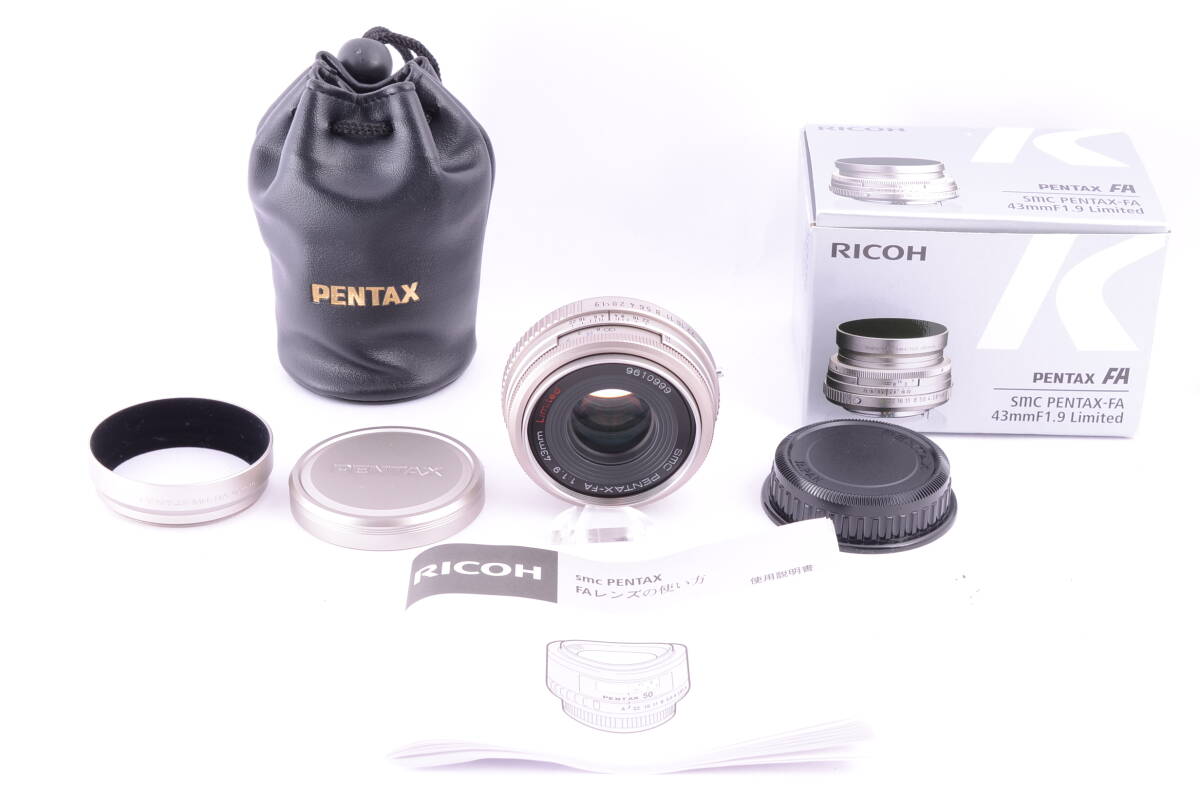 [極上美品, 元箱] PENTAX SMC FA 43mm f/1.9 SL Limited Prime Lens Silver ペンタックス 一眼レフ カメラ 単焦点 レンズ NL-00600の画像8