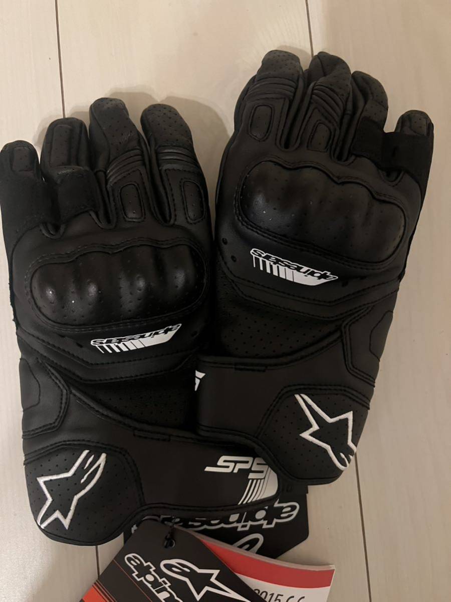 【新品　未使用】alpinestars アルパインスターズ SP-5 レザーグローブ Sサイズ ブラック ライディング バイク 二輪 オートバイ ツーリング