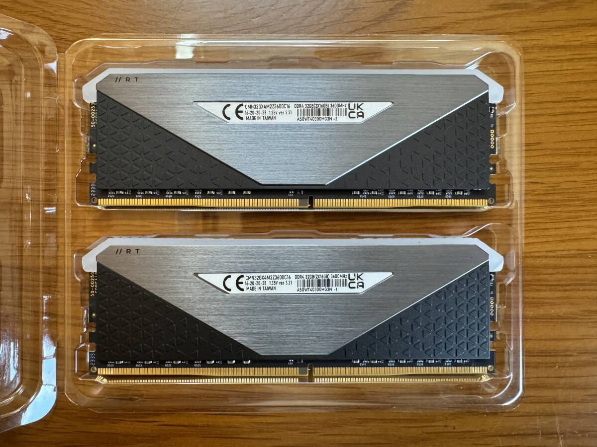 CORSAIR DDR4-3600 memory VENGEANCE RGB RT 32GB(16GB×2* used * use period short .) A