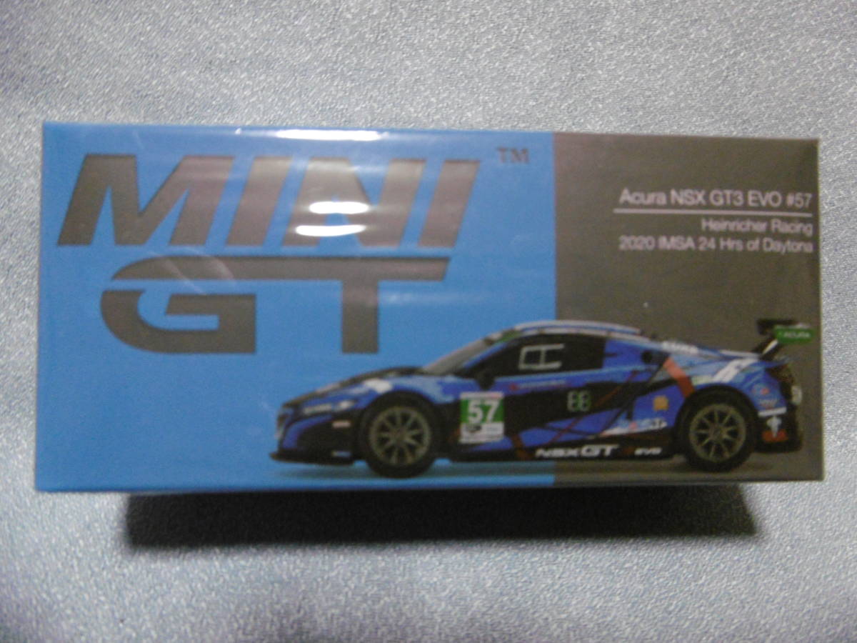 未開封新品 MINI GT 248 Acura NSX GT3 EVO #57 Heinricher Racing 2020 IMSA 24 Hrs of Daytona 左ハンドルの画像1