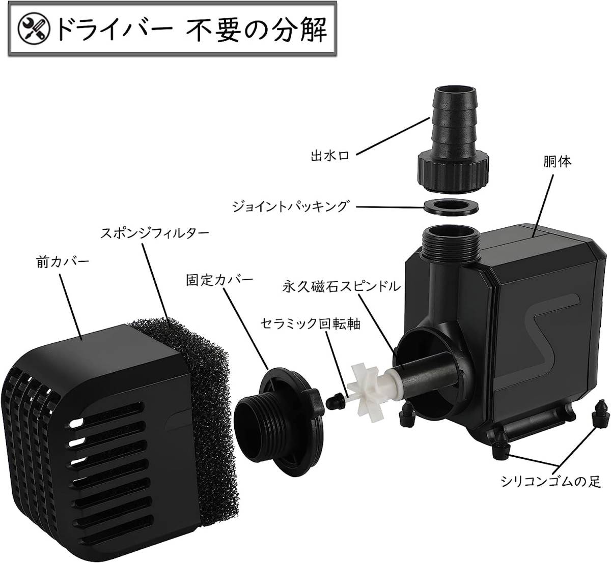 pump-40W.. amount 2400L/H submerged pump . degree 2.4M aquarium circulation pump water supply drainage pump water land both for pump small size Mini pump electric power 40W quiet sound design 