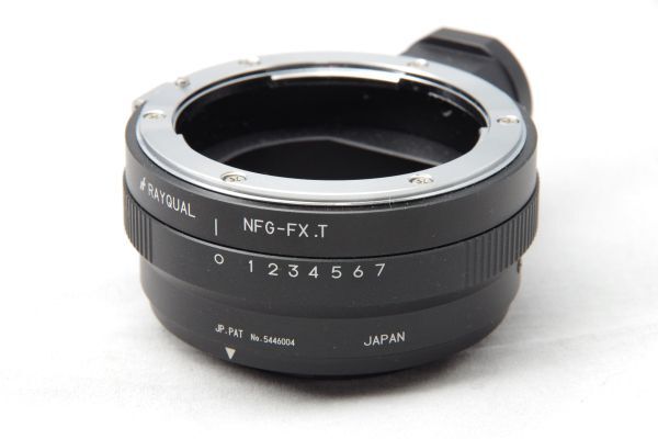 生産終了品 ● RAYQUAL NFG FX T mount adapter レイクォール マウントアダプター ニコン Fマウント → フジ Xマウント 三脚座 #1090