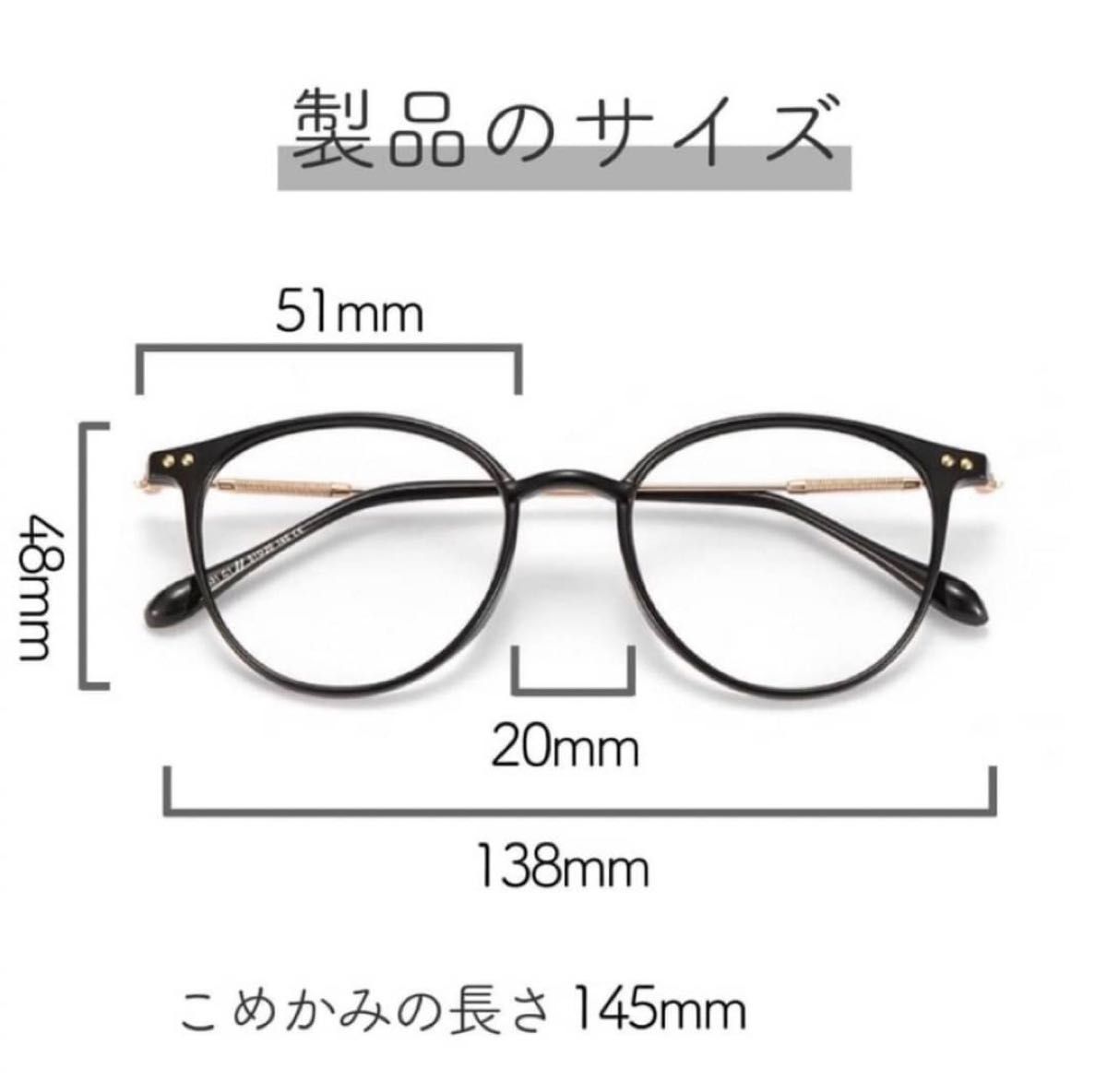 老眼鏡 おしゃれ シニアグラス  かわいい ＋2.0 ブラック　黒色 丸メガネ 