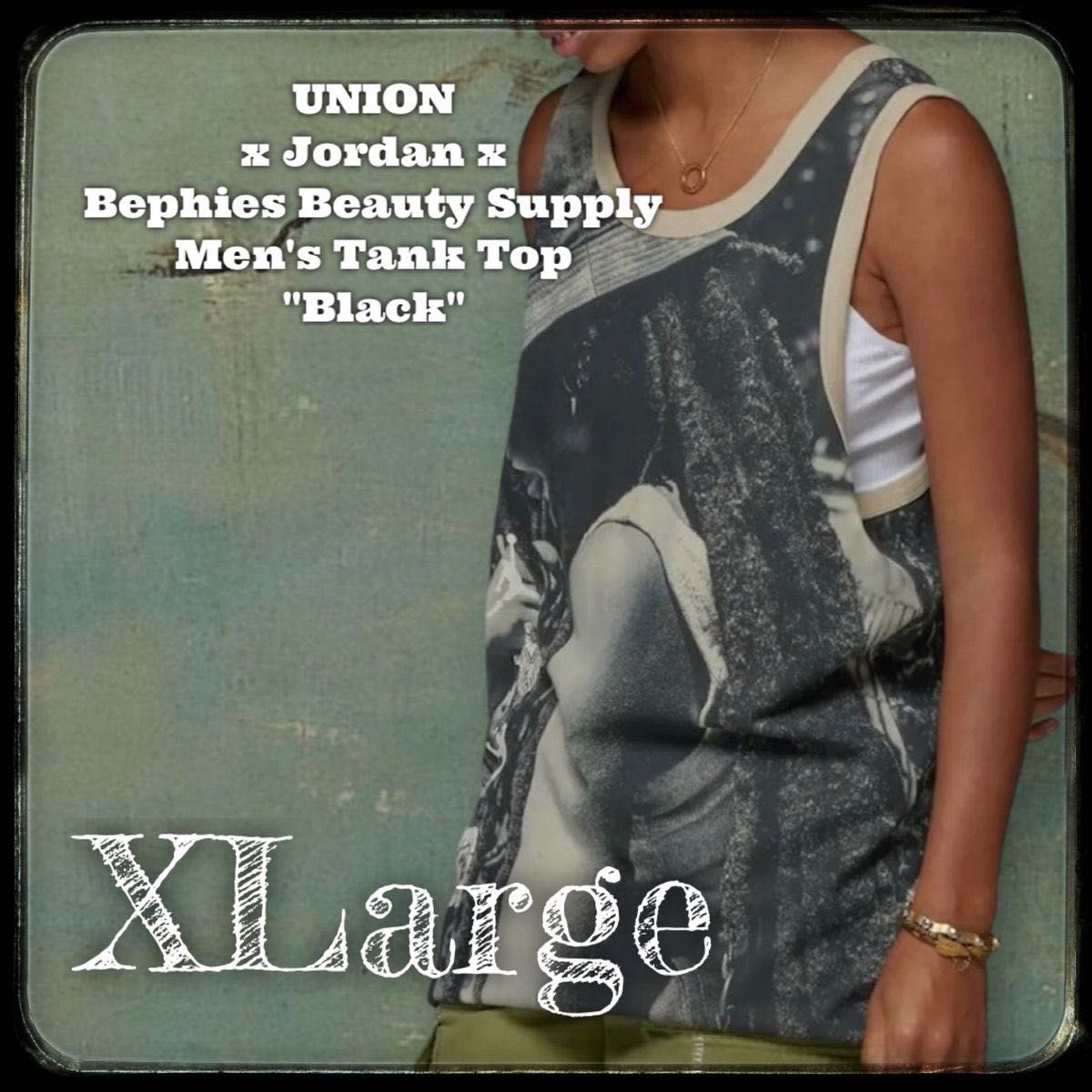 【XL】UNION x Jordan x Bephies Beauty Supply Men's Tank Top "Black"