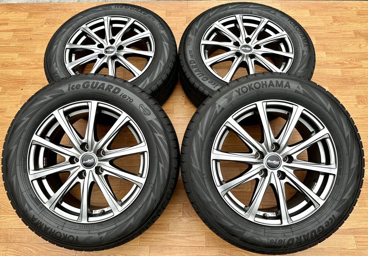 MANARAY EURO SPEED 17インチ ホイール＆YOKOHAMA 2021年製 225/60R17 4本セット★レクサスNX ハリアー RAV4 エクストレイル CX-8等に_画像8