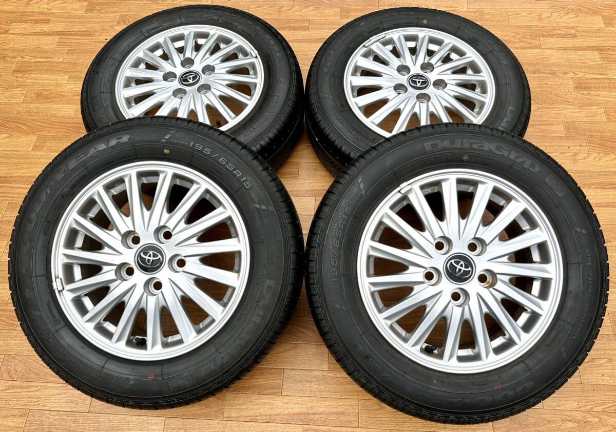 トヨタ ノア ヴォクシー純正 15インチ アルミホイール★GOODYEAR 195/65R15 4本セット★ エスクァイア アイシス 等にも_画像8