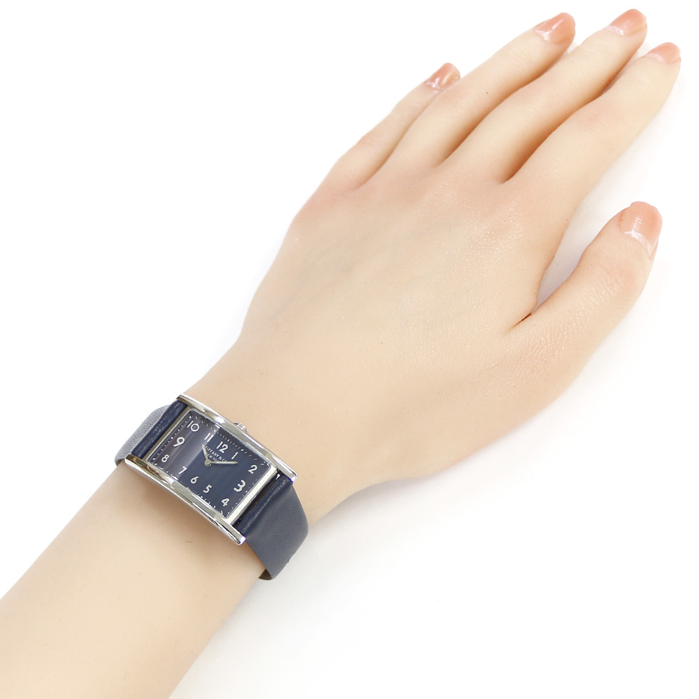 ティファニー イーストウエスト 腕時計 時計 ステンレススチール クオーツ レディース 1年保証 TIFFANY&Co. 中古_画像2