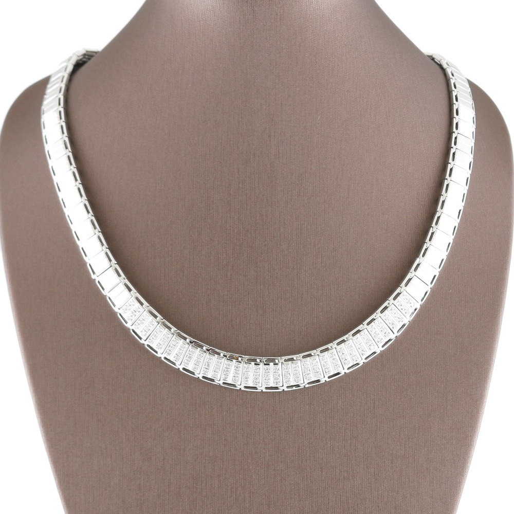  ожерелье  18 золото  K18 белый  золотой   алмаз   женский   подержанный товар   красивая вещь 