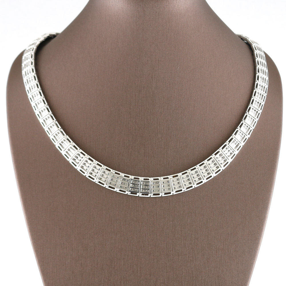  ожерелье  18 золото  K18 белый  золотой   алмаз   женский   подержанный товар   красивая вещь 