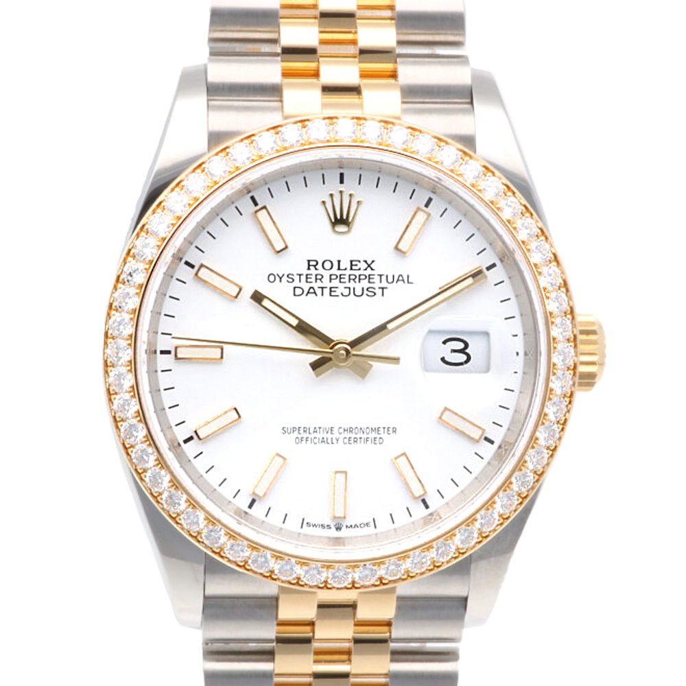 ロレックス デイトジャスト オイスターパーペチュアル 腕時計 時計 ステンレススチール 126283RBR 自動巻き メンズ 1年保証 中古 美品